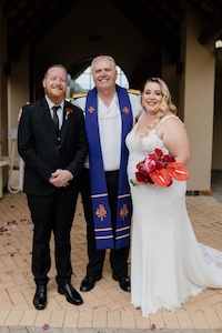 Wedding ceremony by Dr. Gerrit Rademeyer in Genadendal