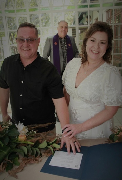 Wedding ceremony by Dr. Gerrit Rademeyer in Genadendal